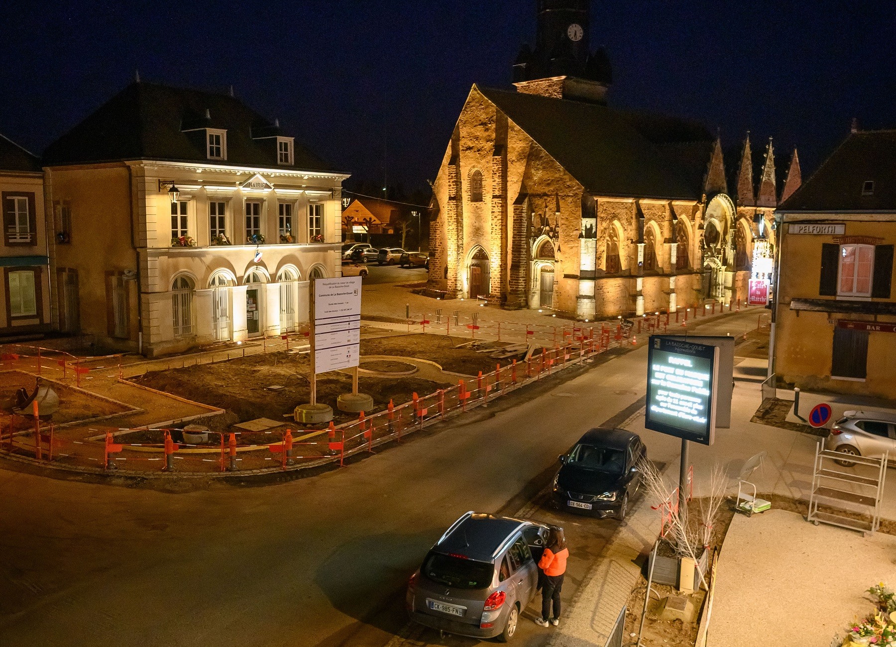 La Bazoche-Gouët : nouvelle mise en lumière de l'église dans le cadre de l'opération coeur de bourg