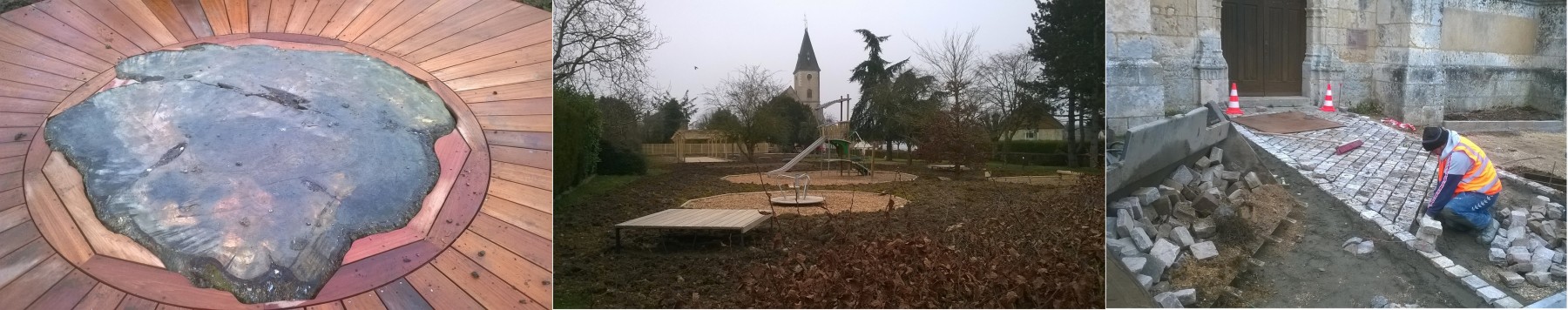 Un nouveau visage du parvis et du jardin de l'église à Saint-Denis-Lanneray