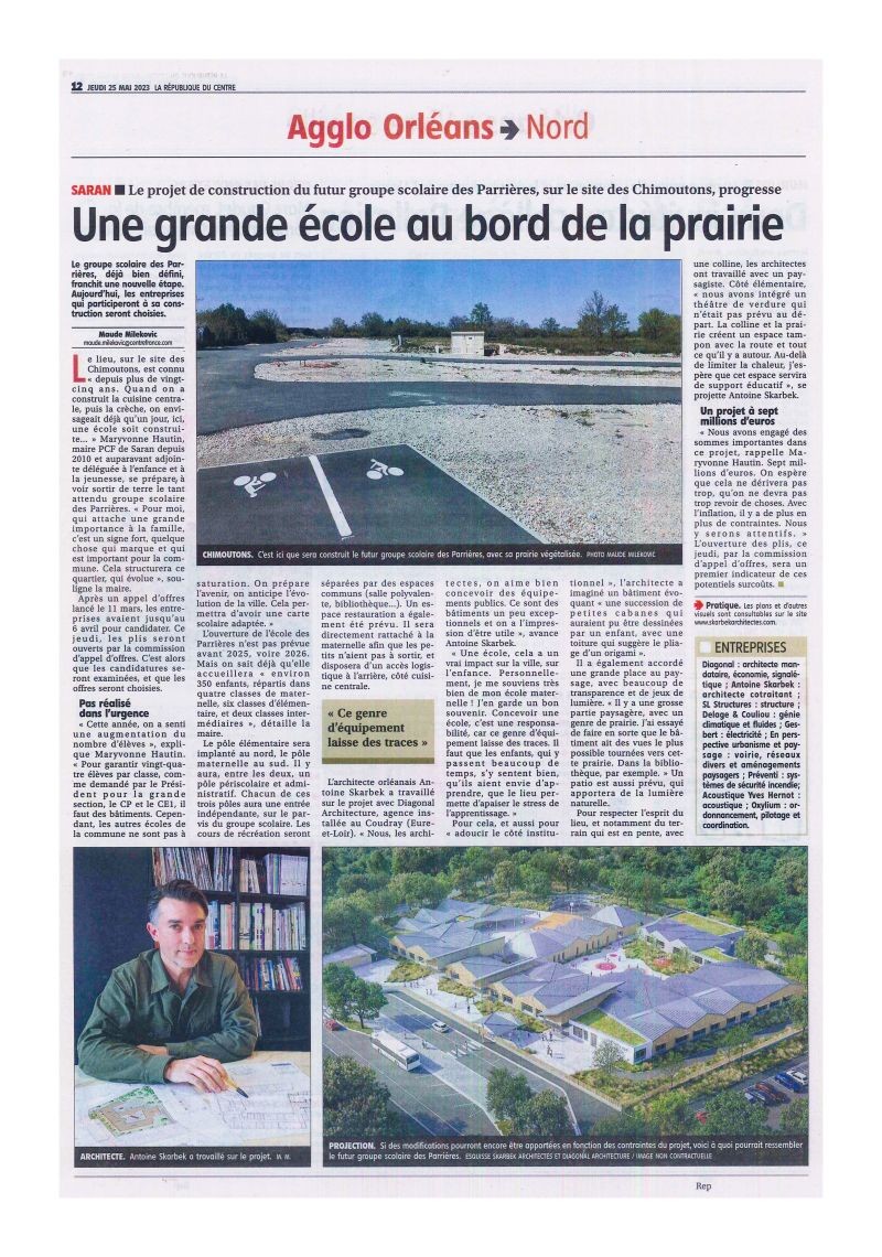 Une nouvelle école à Saran